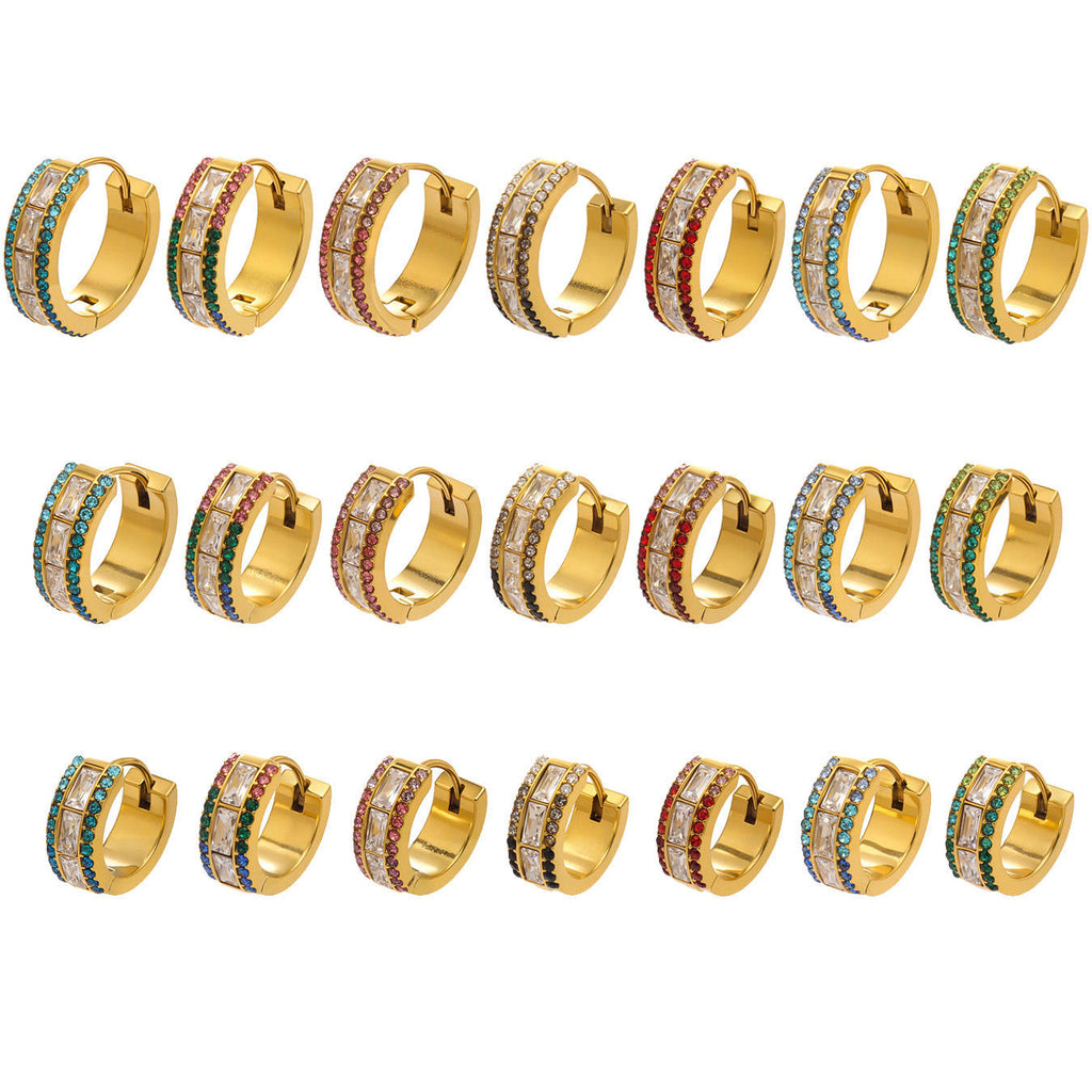 Zirconia Hoop Earrings | Women's Hoop Earrings | ORLABYAMY