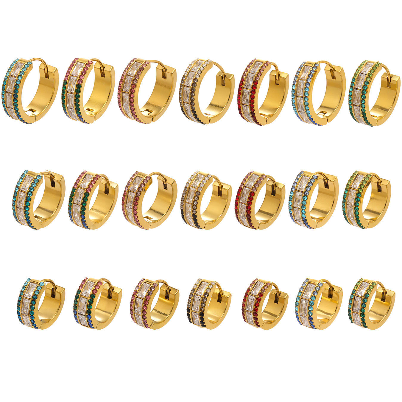 Zirconia Hoop Earrings | Women's Hoop Earrings | ORLABYAMY