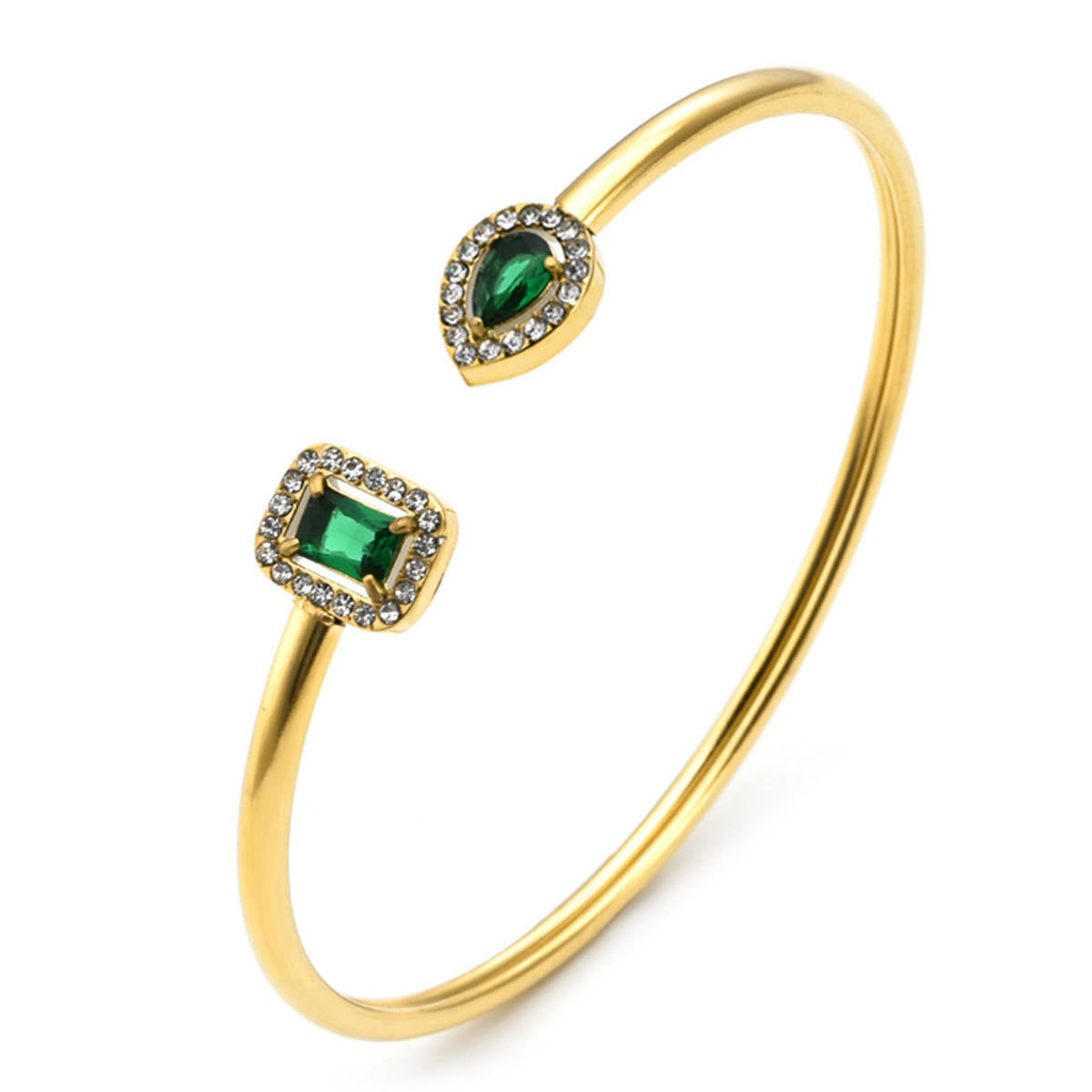 Open Cuff Bracelet | Zircon Cuff Bracelet | ORLABYAMY