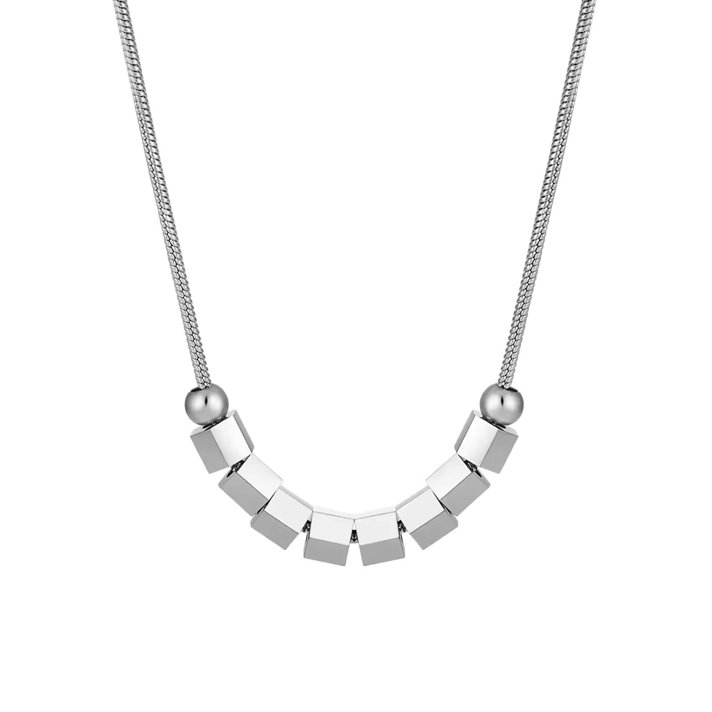 Geometric Pendant Necklace | Unisex Link Chain Necklace | ORLABYAMY