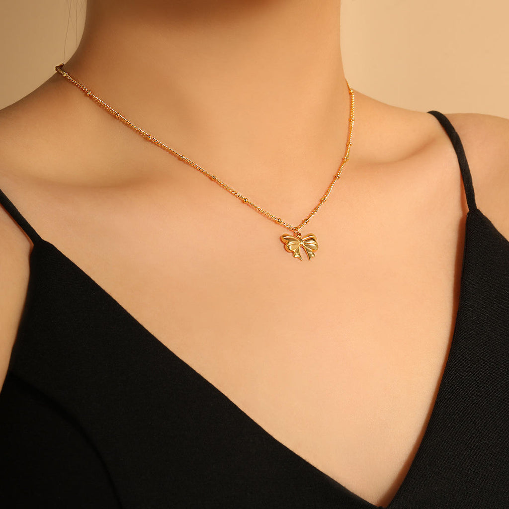 Bow Chain Necklace | Women's Bow Necklace | ORLABYAMY