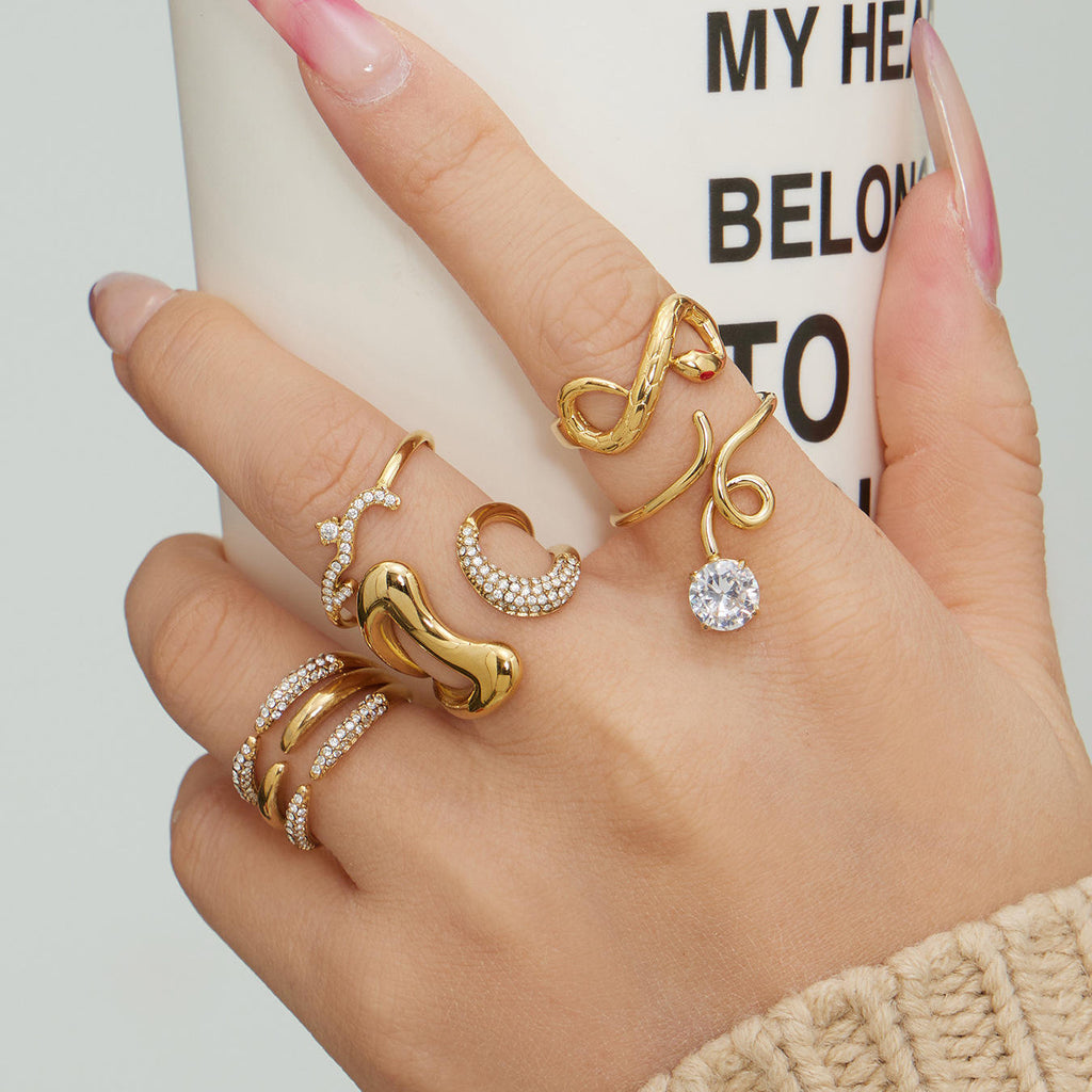 Women’s Open Ring | Zirconia Open Ring | ORLABYAMY