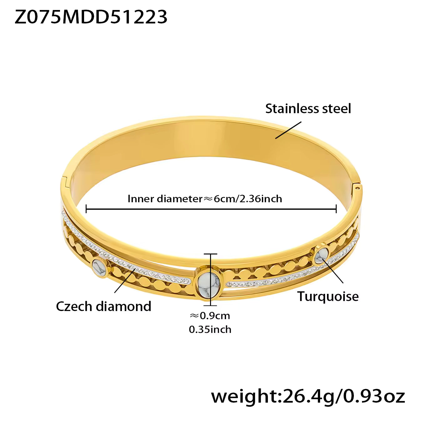 Stainless Steel Crown Bracelet | Zirconia Crown Bracelet | ORLABYAMY