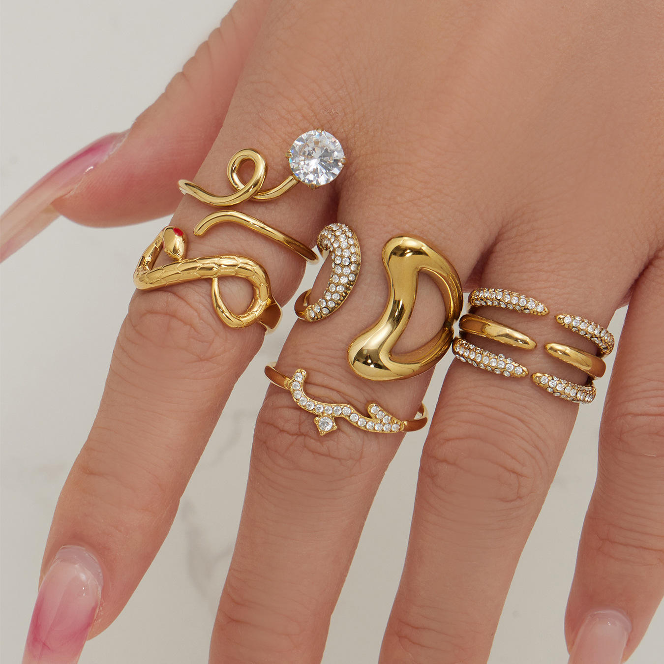 Women’s Open Ring | Zirconia Open Ring | ORLABYAMY