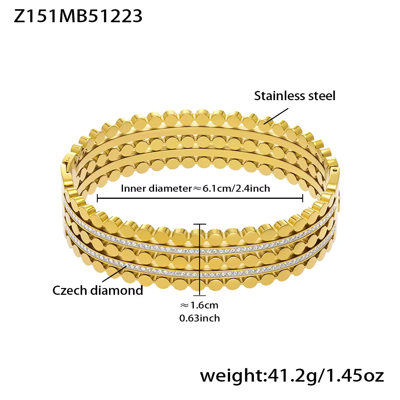 Stainless Steel Crown Bracelet | Zirconia Crown Bracelet | ORLABYAMY