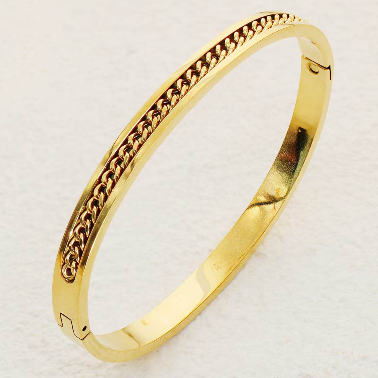 18K Gold, Silver & Rose Gold Plated Stainless Steel Vintage Crown Bracelet