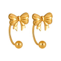 Bow Cuff Earrings | Gold Plated Bow Earrings | ORLABYAMY