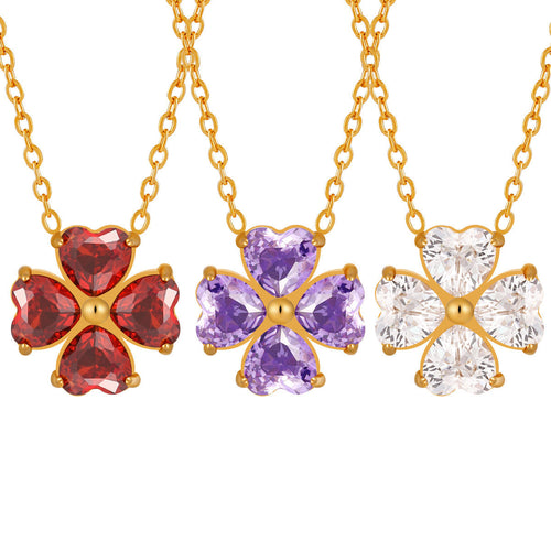 4 Leaf Clover Necklace | Clover Pendant Necklace | ORLABYAMY