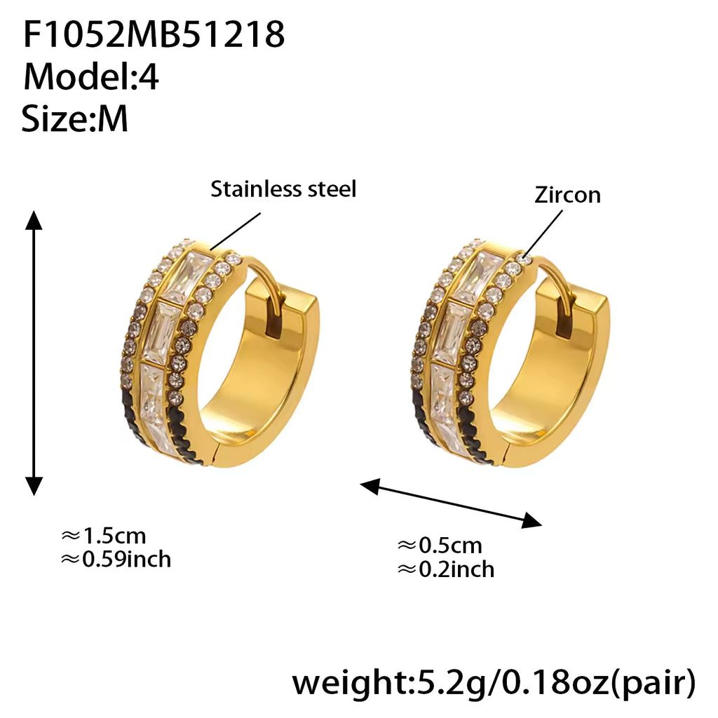 Zirconia Hoop Earrings | Women's Hoop Earrings | ORLABYAMY