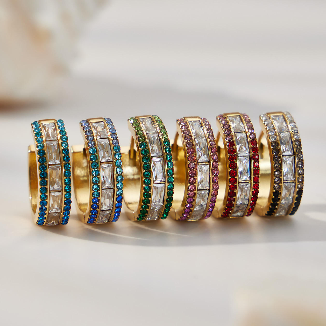 Zirconia Hoop Earrings | Women's Hoop Earrings | ORLABYAMY