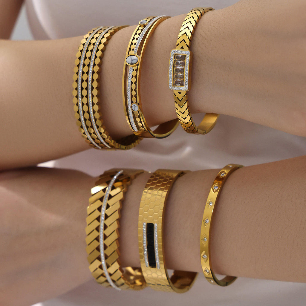 Stainless Steel Crown Bracelet | Zirconia Crown Bracelet | ORLABYAMY