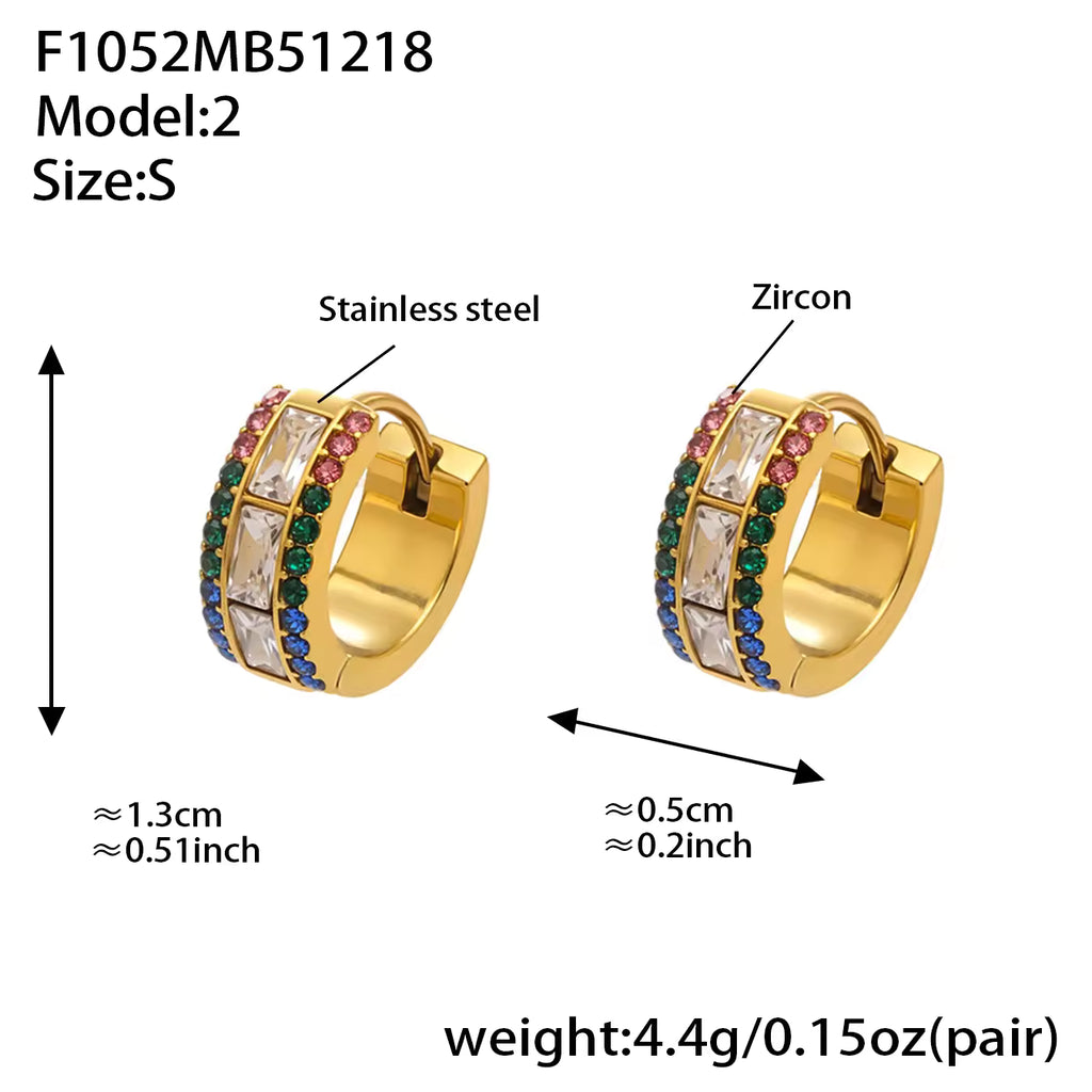 Zirconia Hoop Earrings | Women's Hoop Earrings | ORLABYAMY