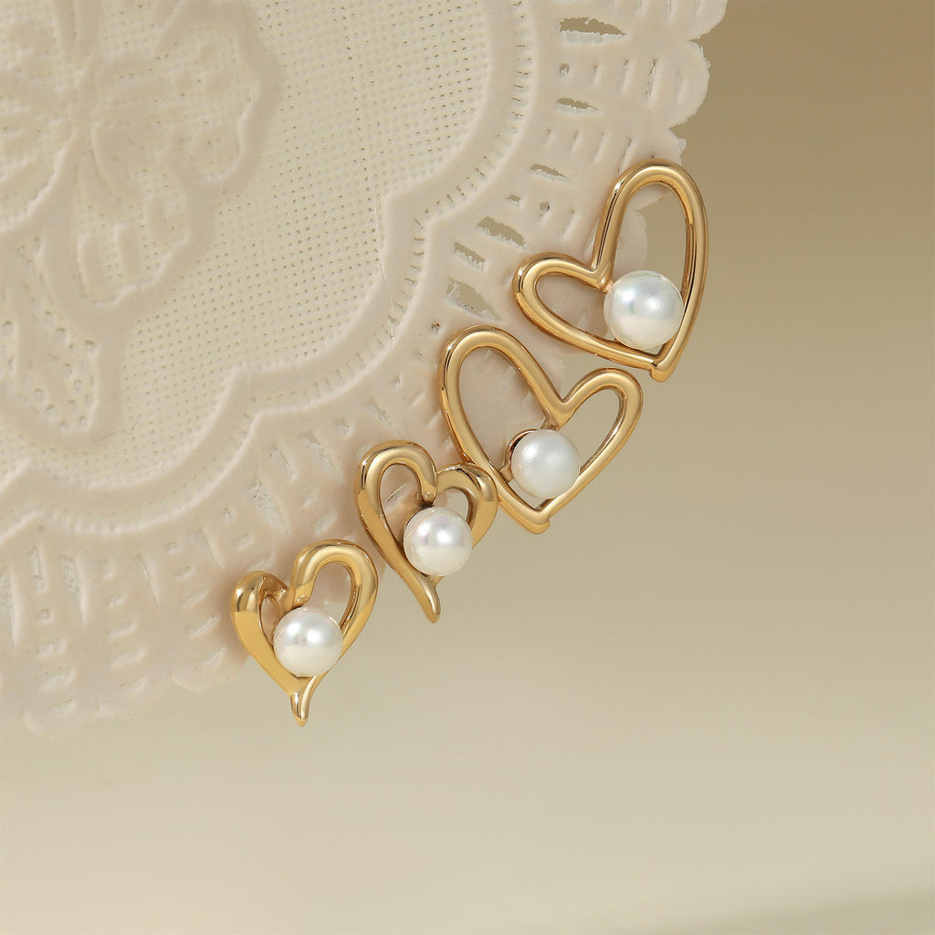 Heart Stud Earrings | Women's Stud Earrings | ORLABYAMY