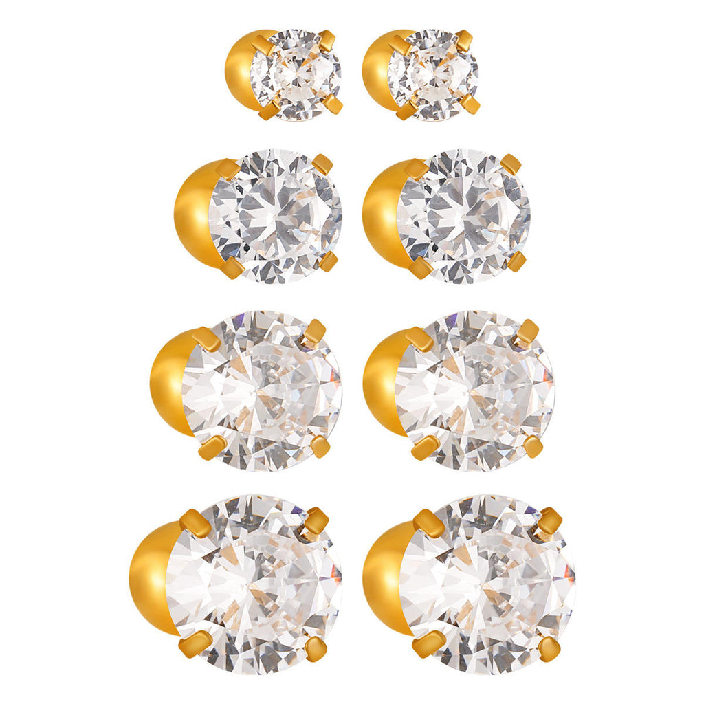 Hoop Huggie Earrings | Zirconia Hoop Earrngs | ORLABYAMY