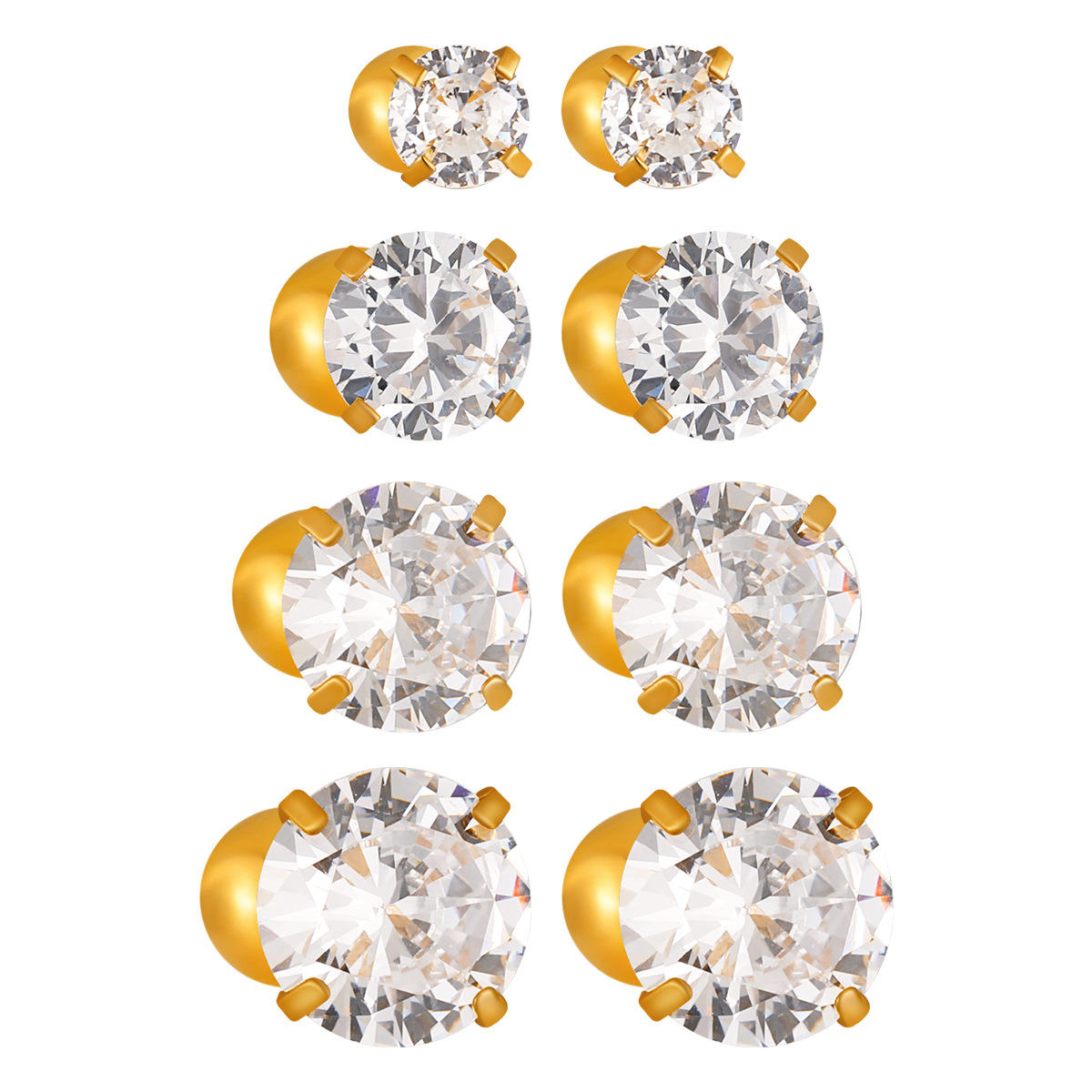 Hoop Huggie Earrings | Zirconia Hoop Earrngs | ORLABYAMY