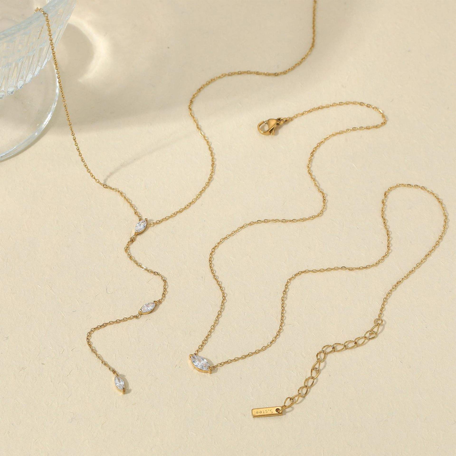 Women's Zirconia Necklace | Link Chain Necklace | ORLABYAMY