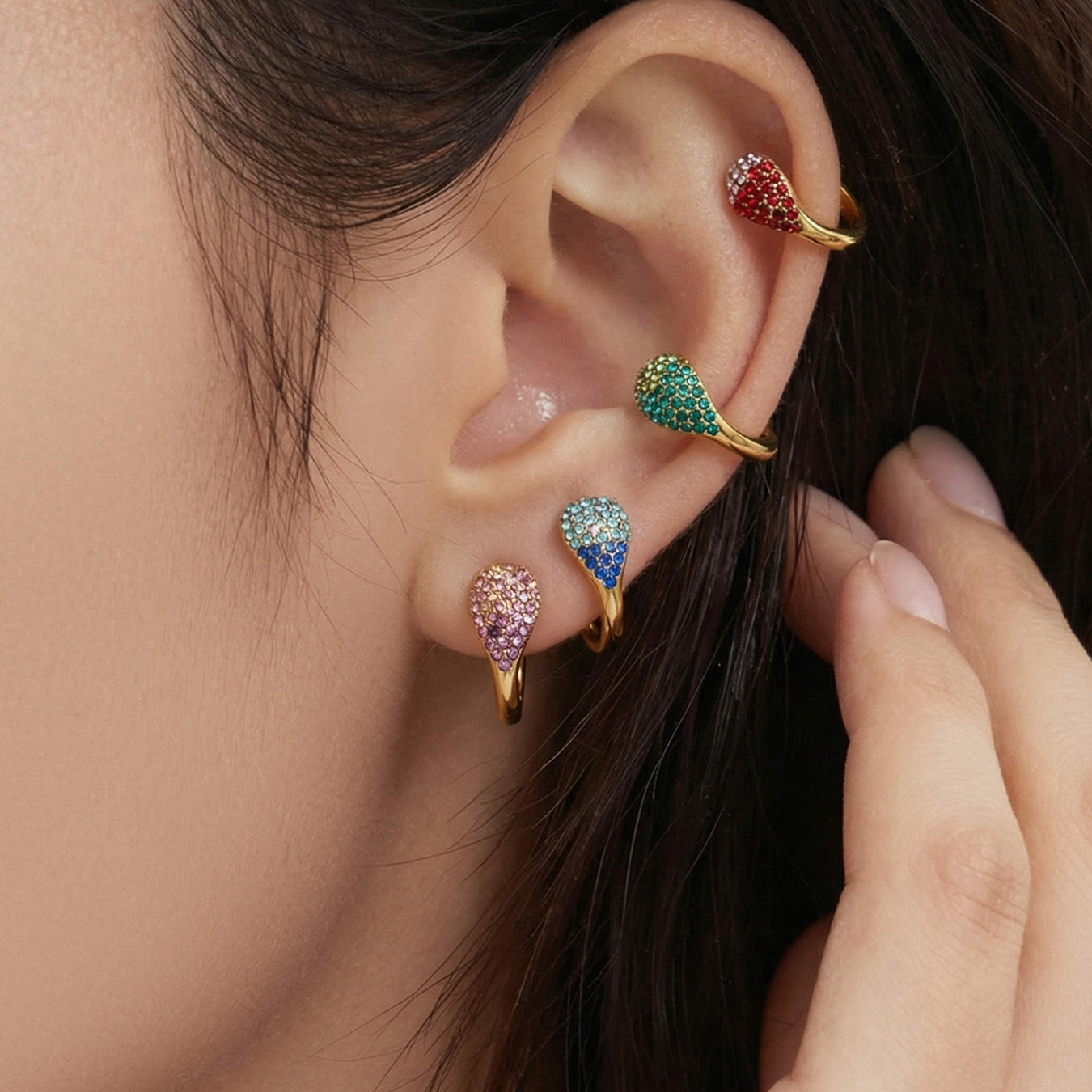 Women's Hoop Earrings | Zirconia Hoop Earrings | ORLABYAMY