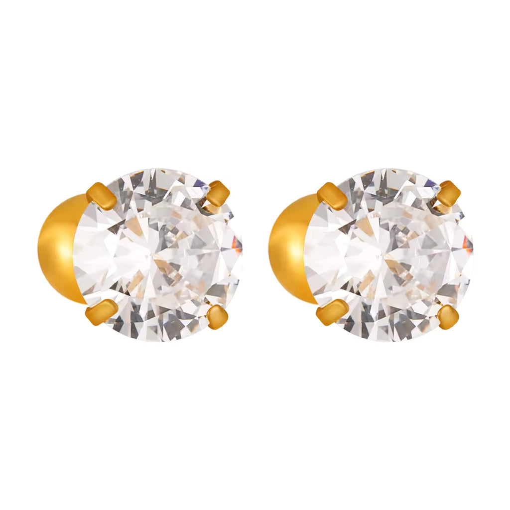 Hoop Huggie Earrings | Zirconia Hoop Earrngs | ORLABYAMY