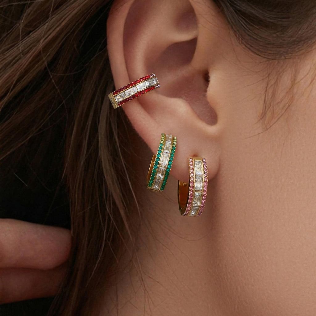 Zirconia Hoop Earrings | Women's Hoop Earrings | ORLABYAMY
