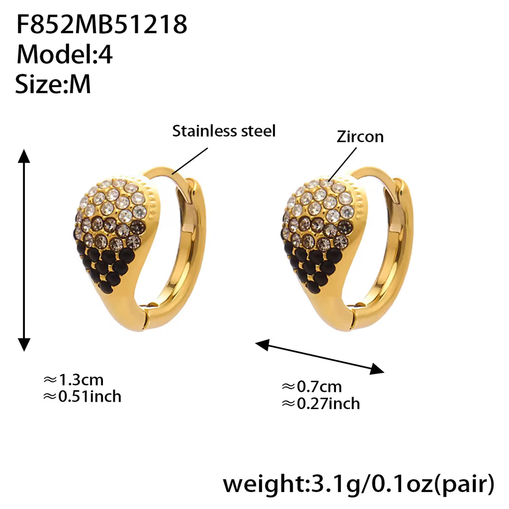 Women's Hoop Earrings | Zirconia Hoop Earrings | ORLABYAMY