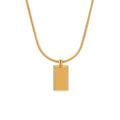 Bar Pendant Necklace | Snake Chain Necklace | ORLABYAMY