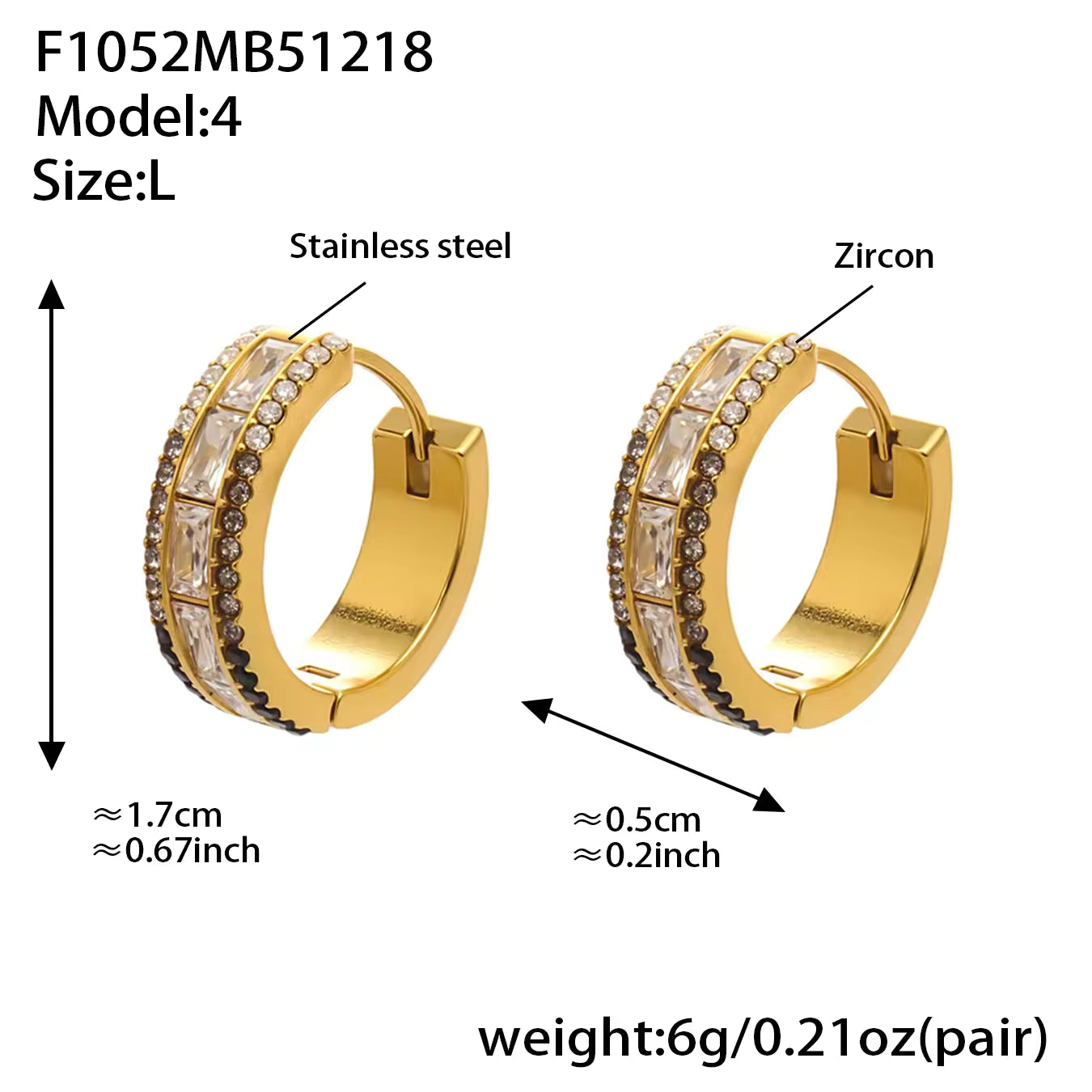 Zirconia Hoop Earrings | Women's Hoop Earrings | ORLABYAMY