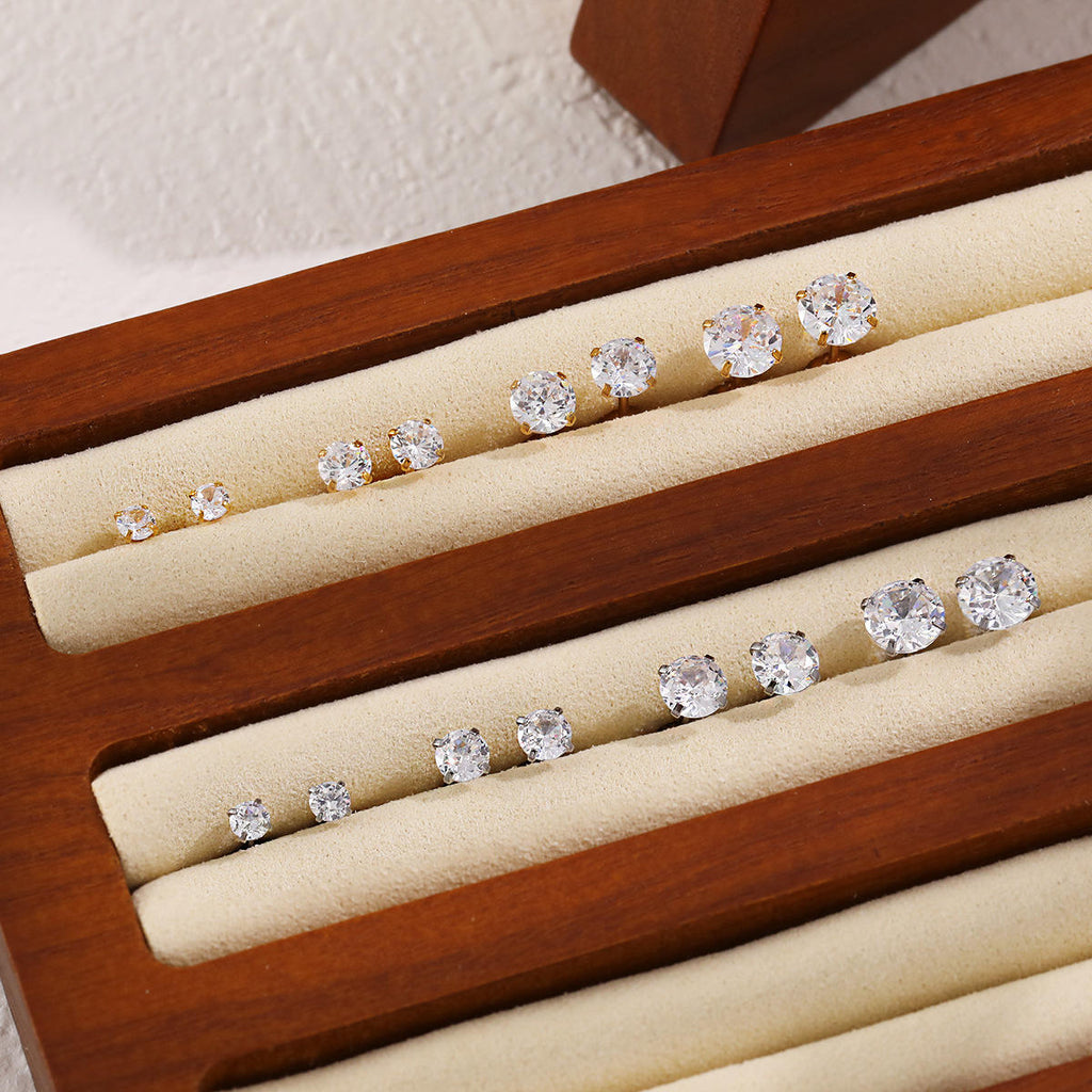 Hoop Huggie Earrings | Zirconia Hoop Earrngs | ORLABYAMY
