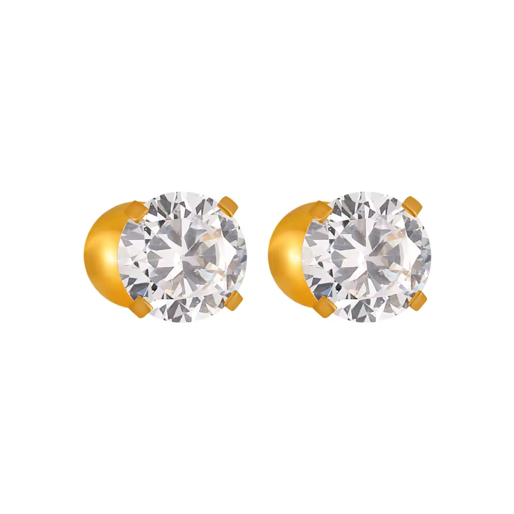 Hoop Huggie Earrings | Zirconia Hoop Earrngs | ORLABYAMY