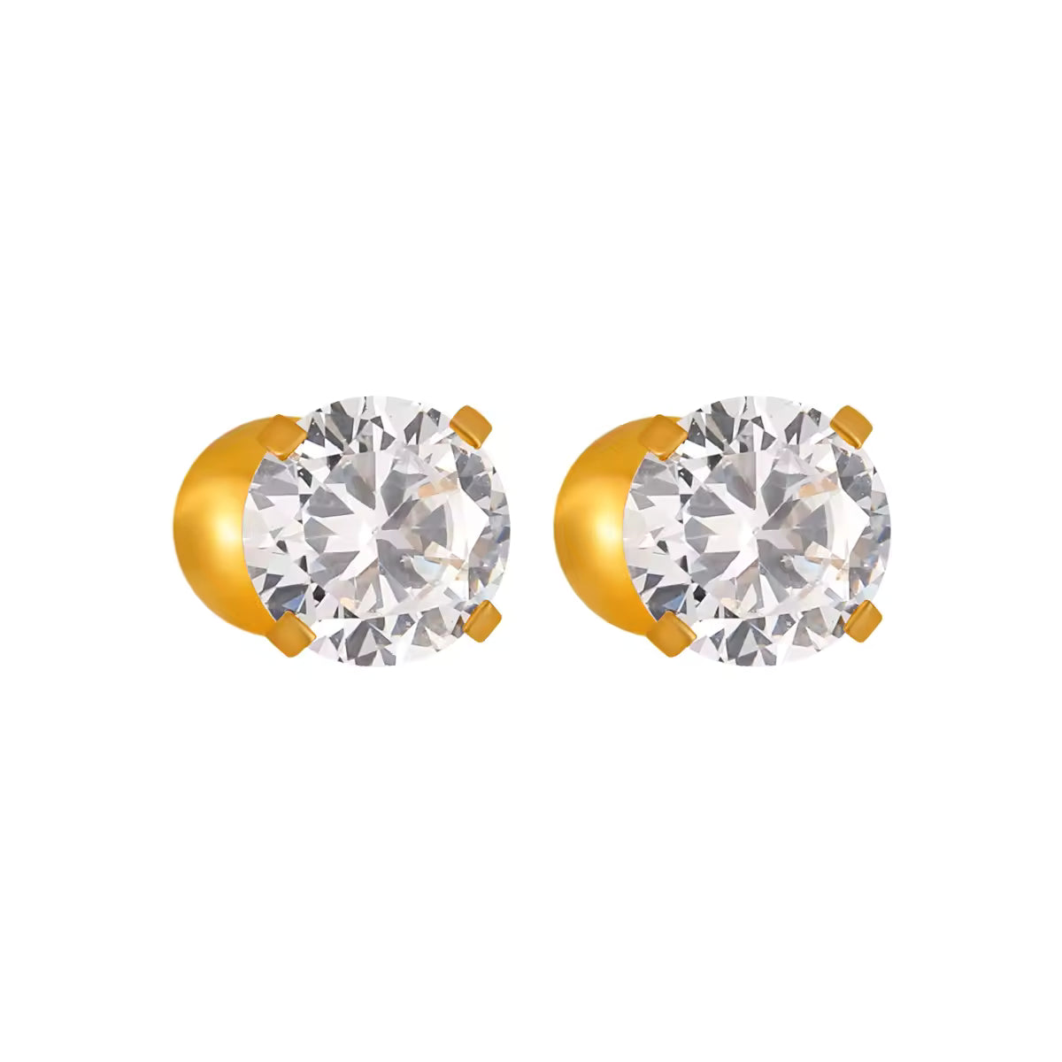 Hoop Huggie Earrings | Zirconia Hoop Earrngs | ORLABYAMY