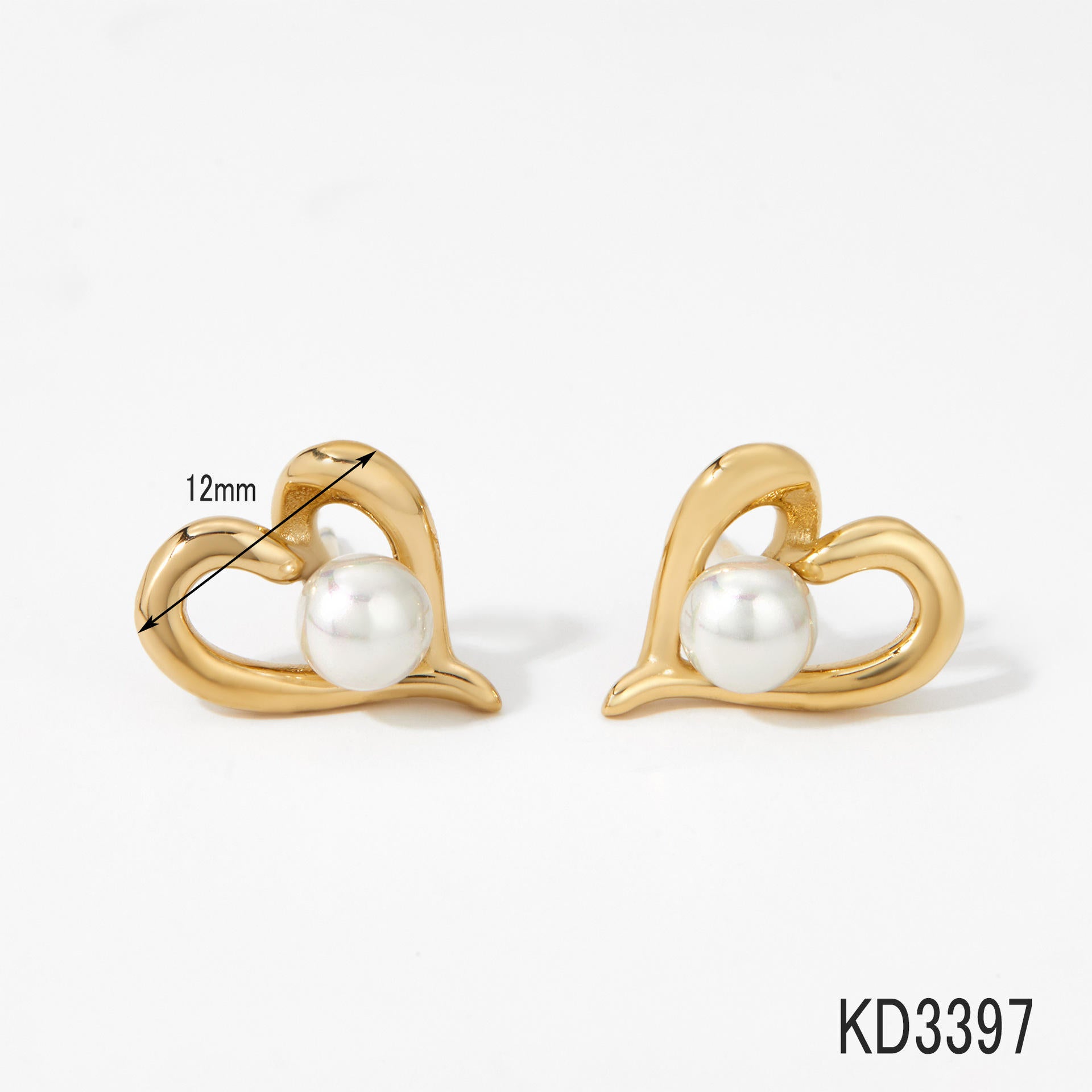 Heart Stud Earrings | Women's Stud Earrings | ORLABYAMY