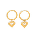 Women's Drop Earrings | Heart Drop Earrings | ORLABYAMY