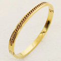 18K Gold, Silver & Rose Gold Plated Stainless Steel Vintage Crown Bracelet