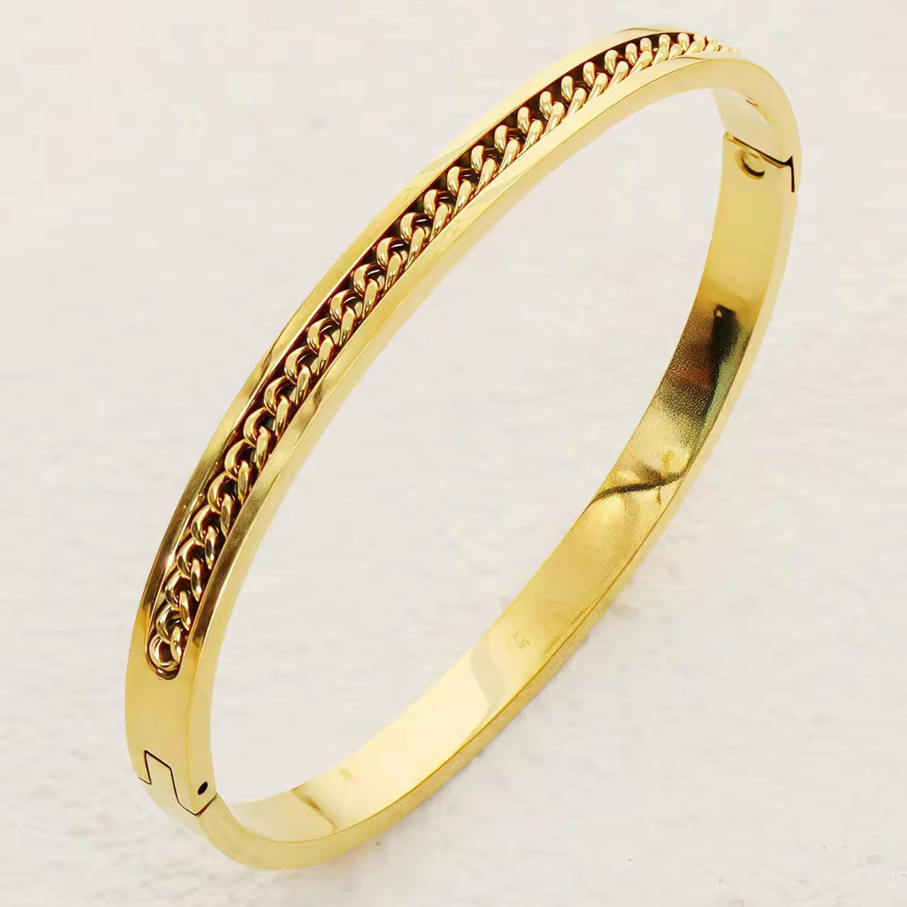 18K Gold, Silver & Rose Gold Plated Stainless Steel Vintage Crown Bracelet