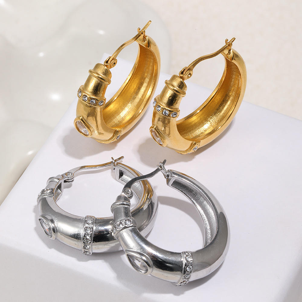 Women's Hoop Huggie Earrings | Hoop Huggie Earrings | ORLABYAMY