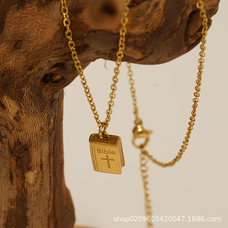 Bible Pendant Necklace | Unisex Bible Necklace | ORLABYAMY