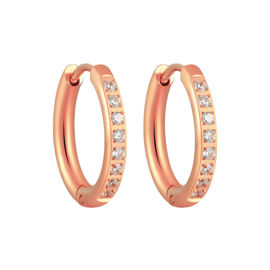 Small Hoop Earrings | Hoop Huggie Earrings  | ORLABYAMY