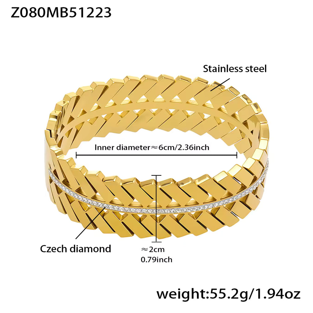 Stainless Steel Crown Bracelet | Zirconia Crown Bracelet | ORLABYAMY