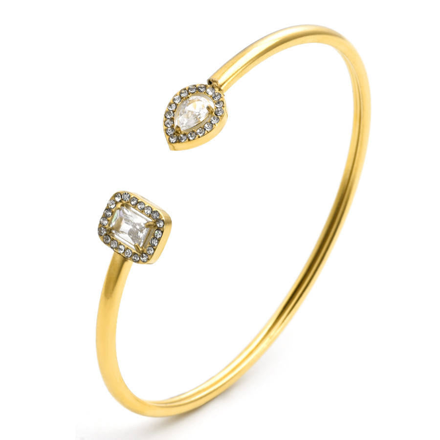 Open Cuff Bracelet | Zircon Cuff Bracelet | ORLABYAMY